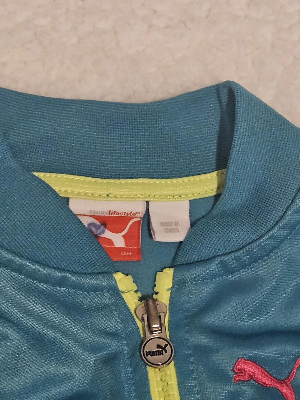 Puma Lifestyle 2-piece Warm-Up Suit Zippered Jacket/Pants for 12 months